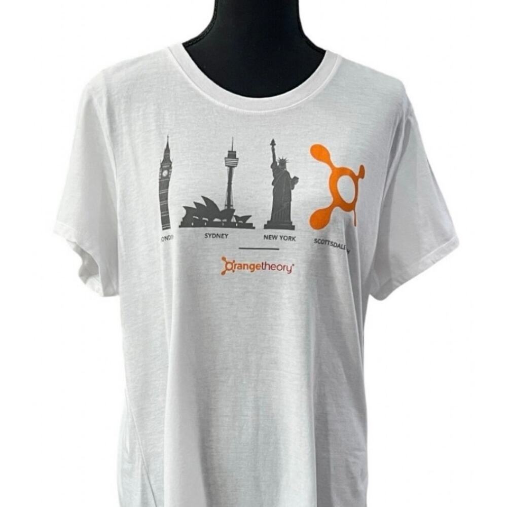 NWT Orangetheory Women's City T-Shirt Size XL White Orange Theory OTF Scottsdale